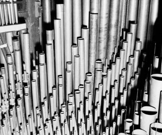 Cathédrale de Nantes. Vue du jeu du grand orgue (détail).