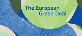 infographie avec texte : "The European Green Deal #EUGreenDeal"