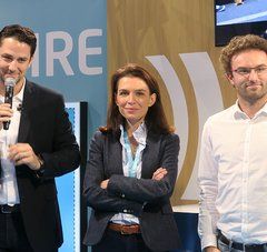 Inauguration stand nautic 2017 par Christelle Morançais, présidente du Conseil régional des Pays de la Loire